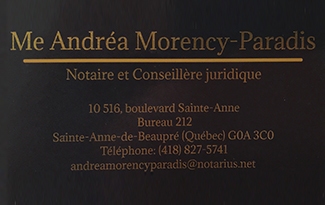 Me Andréa Morency-Paradis, Notaire