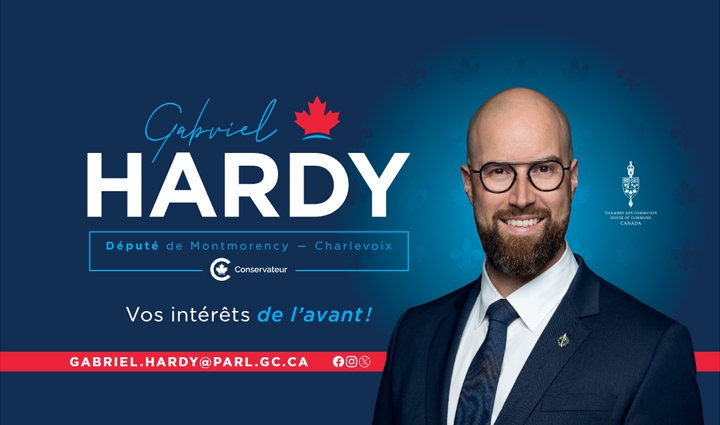 Gabriel Hardy, Député de Montmorency - Charlevoix